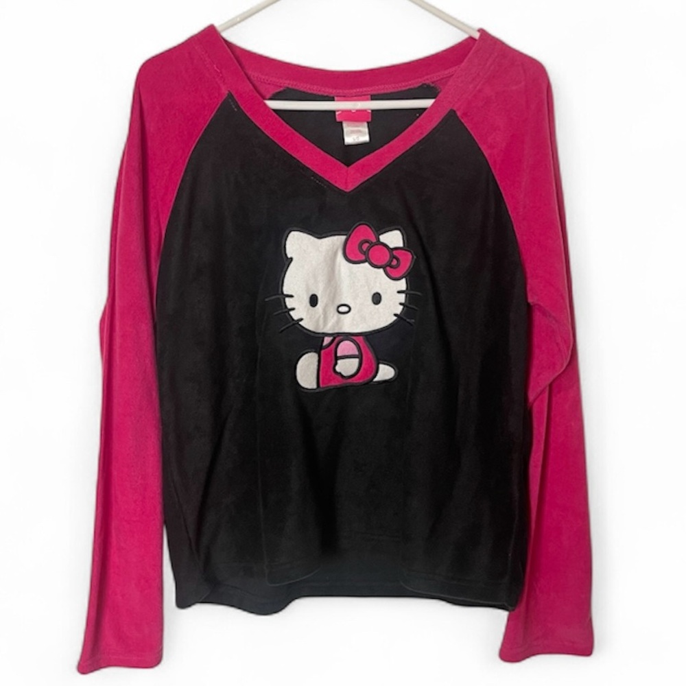 Hello Kitty Black and Pink Pajama Top